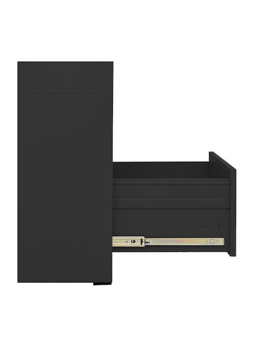 Sertar De Birou Metalic Cu Încuietoare Antracit 46x62x72,5cm