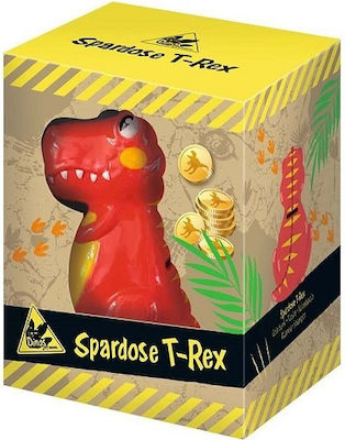 Moses T-REX Copil Cutiuta de bani Plastic Rosu 17x13.8x11.5cm