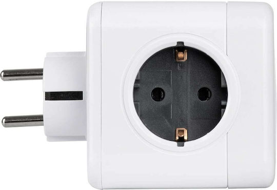 GloboStar PowerCube with Surge Protection 5 Positions with USB-A Gray