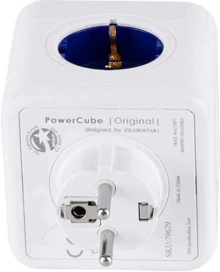GloboStar PowerCube with Surge Protection 5 Positions