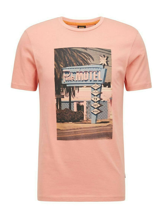 Hugo Boss Men's Short Sleeve T-shirt Pink