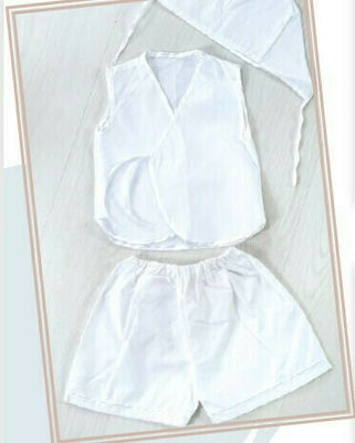 Bellissimo Baptism Towel Set Λευκό