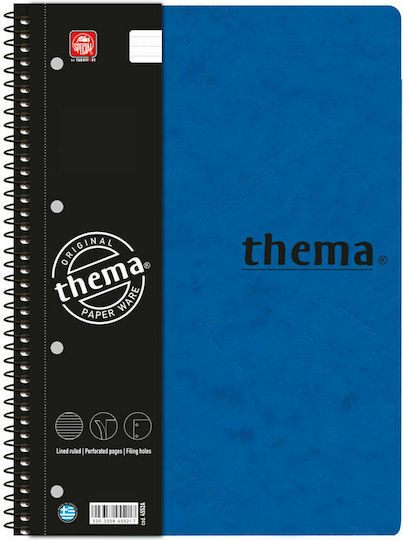 Typotrust Spiral Notebook Ruled A4 5 Subjects Light Blue 1pcs