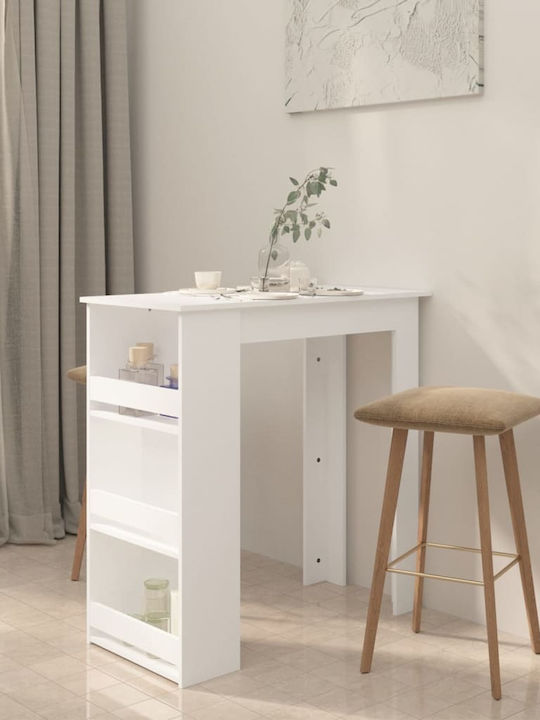 Table Bar Wooden White 102x50x103.5cm