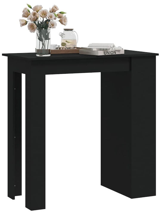 Table Bar Wooden Black Velvet-Black Metal 102x50x103.5cm