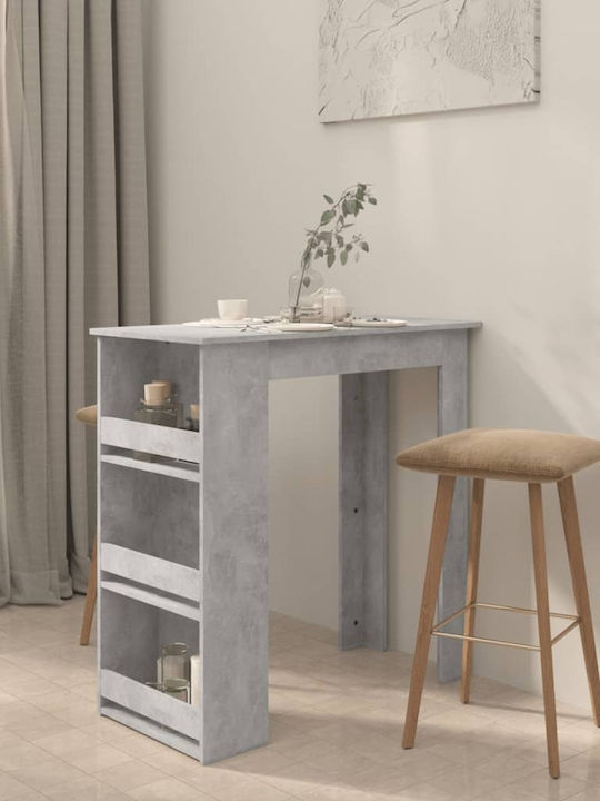Table Bar Wooden Grey Concrete 102x50x103.5cm