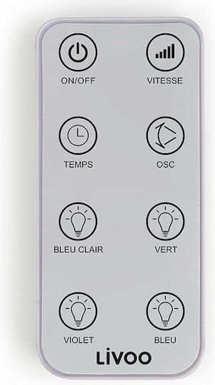 Livoo DOM450 Вентилатор Без Перки 40W с Дистанционно Многоцветен