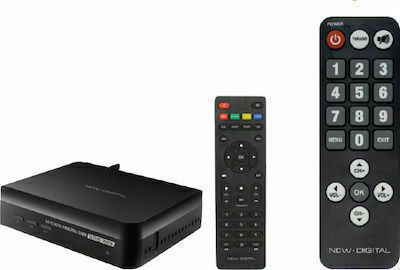 New Digital T2 01HD Ψηφιακός Δέκτης Mpeg-4 Full HD (1080p) με Λειτουργία PVR (Εγγραφή σε USB) Σύνδεσεις SCART / HDMI / USB