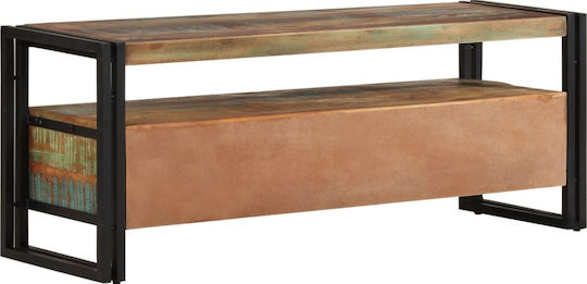 Stand TV Din Metal Și Lemn Masiv Multicolor L120xA35xÎ45cm