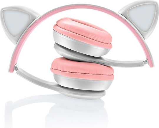Cat Ears Y47 Безжични Bluetooth On Ear Слушалки Сребристи