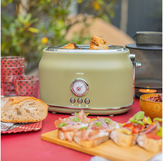 Livoo Φρυγανιέρα 2 Θέσεων 850W Πράσινη