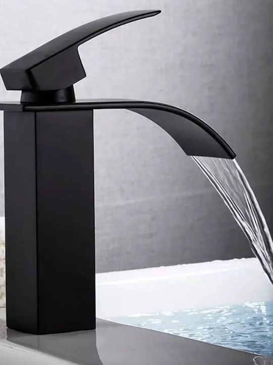 Luxury Mixing Waterfall Sink Faucet Retro Black