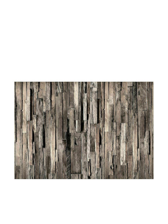 Autocolantă Fototapet de Perete 441x315cm Wooden Curtain (Dark Brown) Maro