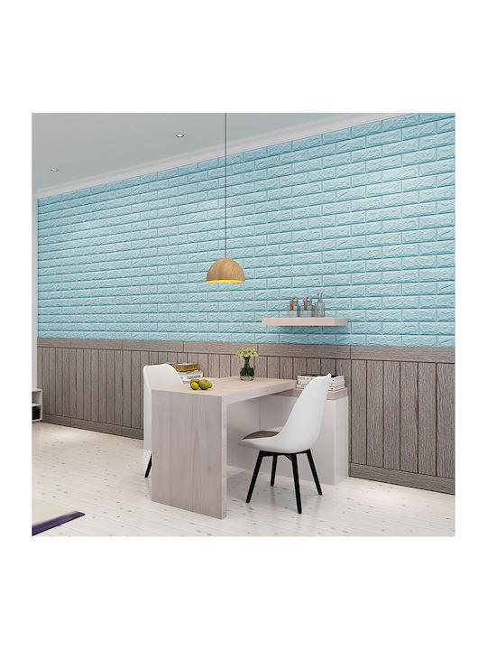 Self-Adhesive 3D Wall Panel Blue 70x77cm