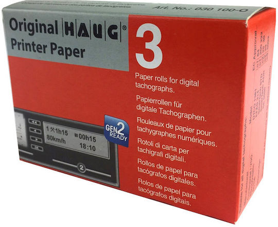 Auto Gs Truck Tachograph Miscellaneous Haug Kombi Digital Tachograph Printing Paper Set 3 Rolls 90005