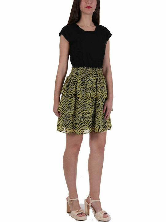 Rochii De Vară Pentru Femei Mini Rochie Cu Volane Animal Print