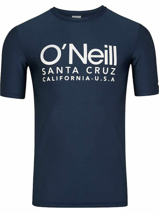 O'Neill UPF 50+ Men Short Sleeve Sun Protection Shirt Blue