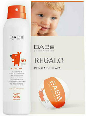 Babe Laboratorios Pediatric Waterproof Kids Sunscreen Spray for Face & Body SPF50 200ml & Inflatable board