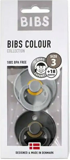 Bibs Colour 18m+ Pacifiers Rubber Cloud/Black for 18+ months 2pcs