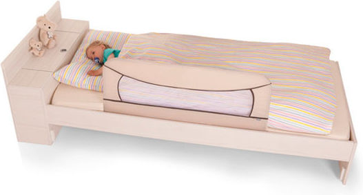Hauck Sleep 'n Safe Plus Πτυσσόμενο Προστατευτικό Κάγκελο Κρεβατιού από Ύφασμα σε Μπεζ Χρώμα 108x44εκ.
