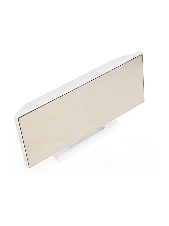 DS-3618L Επιτραπέζιο Ψηφιακό Ρολόι LED Πλαστικό με Ξυπνητήρι Λευκό