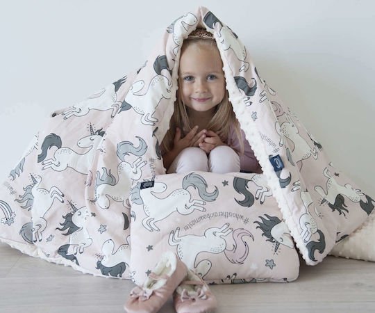 La Millou Blanket Cot Forest Velvet Khaki 110x140cm