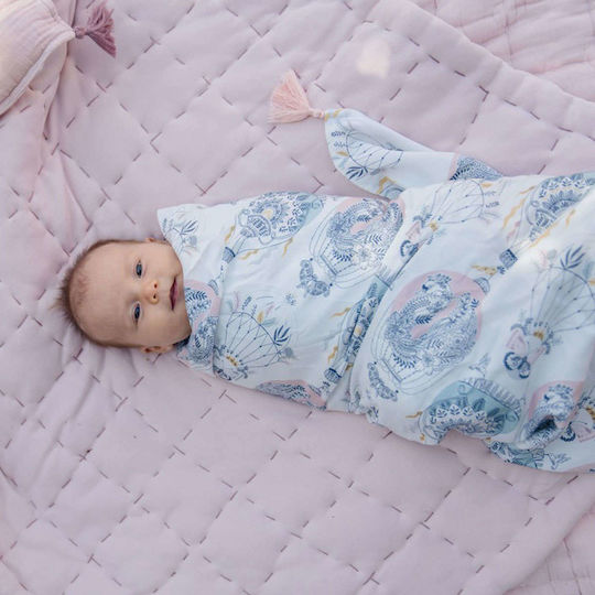 La Millou Fly me to the Moon Musselin-Kuscheldecke Rosa 100x120cm.