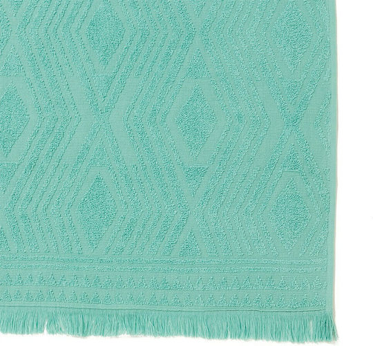 Melinen Cuba Cotton Aqua Beach Towel 180x90cm