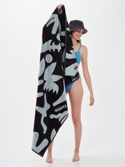 Emerson Beach Towel Cotton Black 86x160cm.
