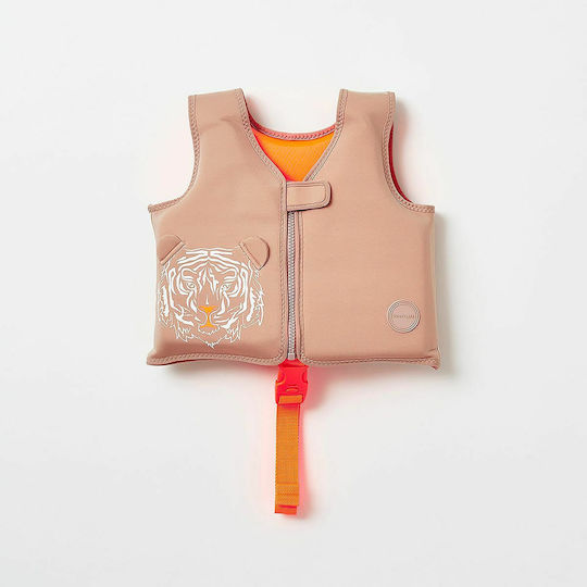 Sunnylife Kids' Life Jacket Neoprene Beige Tully The Tiger