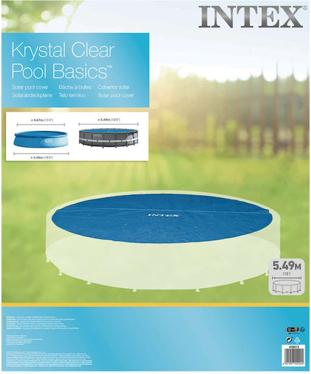Intex Solar Round Pool Cover Solar Blue Pool Cover made of Polyethylene Diameter 549cm 1pcs