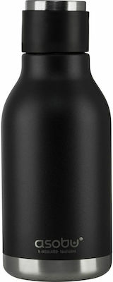 Asobu Urban Flasche Thermosflasche Rostfreier Stahl Schwarz 473ml