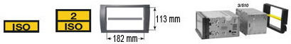 Phonocar DIN Fascia Panels 2 Din for Seat Leon 2005-2015