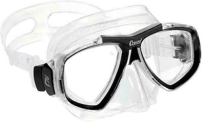 CressiSub Silicone Diving Mask Focus Clear Frame Clear Black