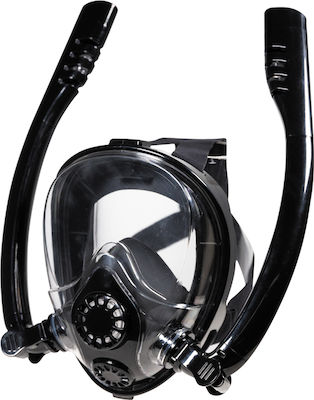 XDive Silicone Full Face Diving Mask Dual L/XL Black