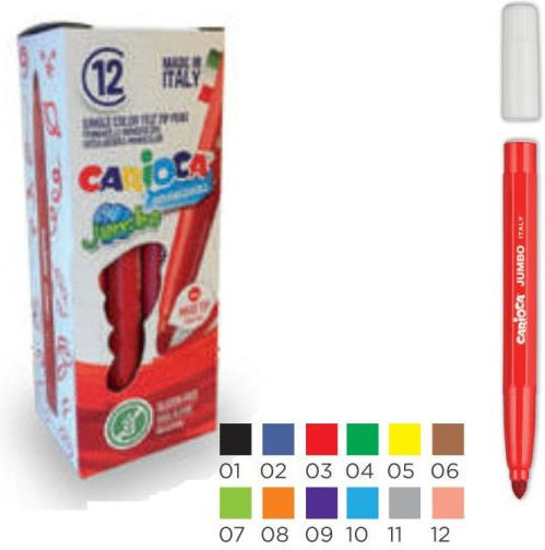 Carioca Jumbo Gri Lavabili Markere de Desen Set 12buc