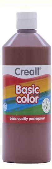 Creall Basic Color Tempera Paints Dark Brown 19 in Bottle 500ml 1pcs