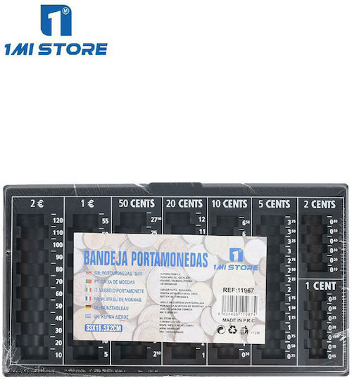 HOMie Plastic Desk Coin Case with 8 Number of Spit 33x18x2.5cm