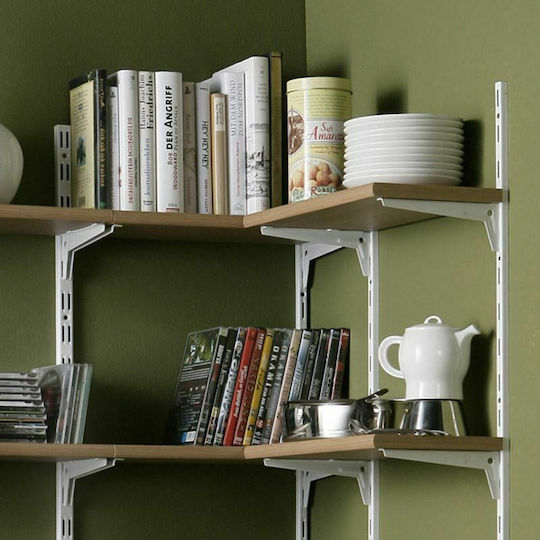 Element-System Rack Pillar with Single Support Hole White 200cm