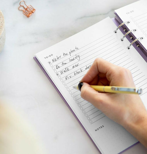Filofax Pagini De Înlocuire A5 Cu Dungi Albe