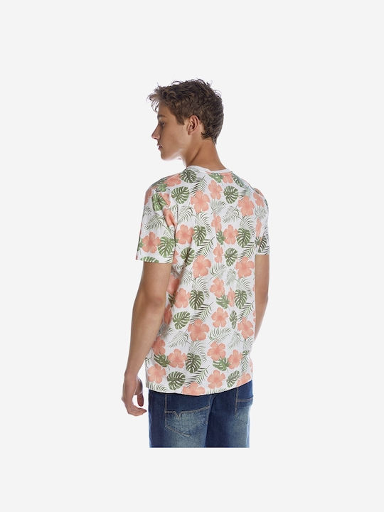 Brokers Jeans Ανδρικό T-shirt Λευκό Floral