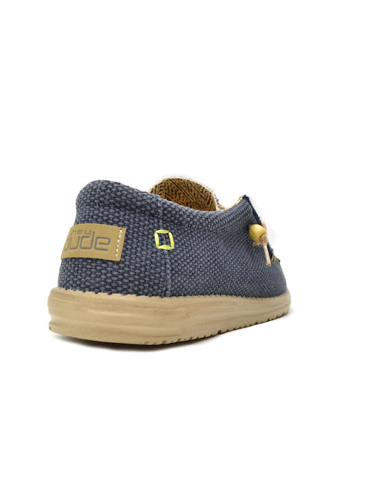 Wally Braided Men's Moccasins Blue