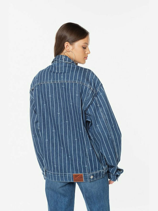 Pepe Jeans Alice Scurt Jachetă de femei din denim Albastru