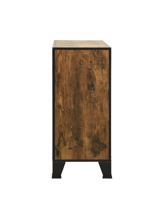 vidaXL Wohnzimmer Vitrine aus Holz & Metall Braune 72x36x82cm