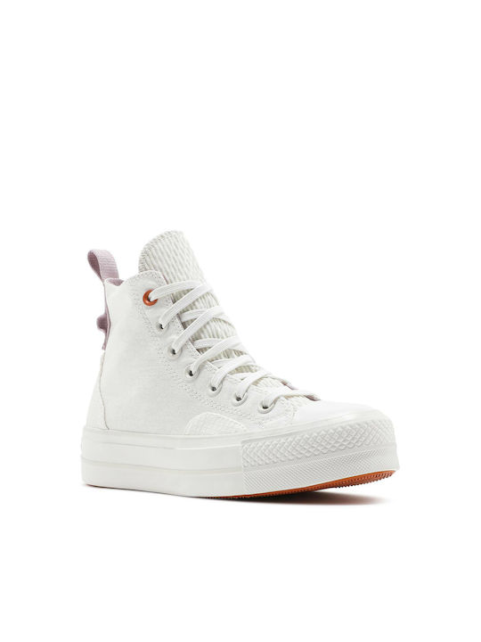 Converse Chuck Taylor All Star Flatforms Μποτάκια Λευκά