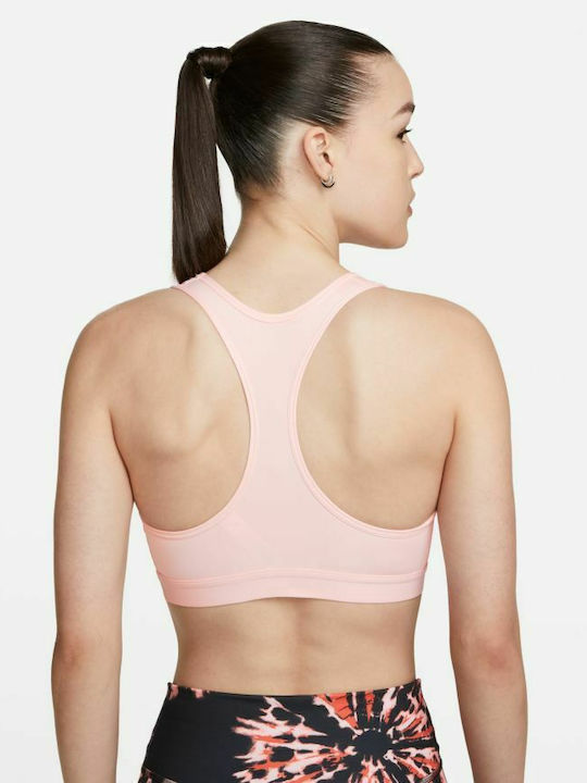 Swoosh Women's Athletic Sports Bra Pink