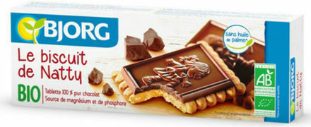 Bjorg Bio Kekse De Natty Mit Topping Zartbitterschokolade 1Stück 150gr