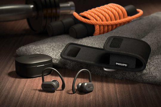 Philips TAA7306 In ear Bluetooth хендсфри Слушалки с Устойчивост на Пот и Кутийка за Зареждане Черен