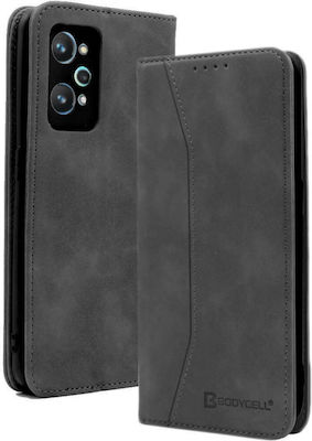 Bodycell PU Leather Synthetic Leather Wallet Black (Realme GT Neo 2)