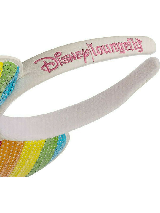 Loungefly Παιδική Στέκα Μαλλιών Sequin Rainbow Minnie με Αυτάκια Πολύχρωμη